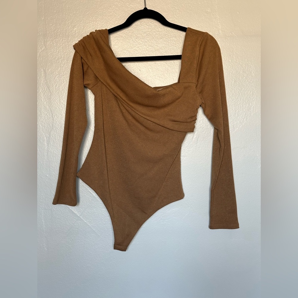 Lovers and Friends Brown Long Sleeve Florence Bodysuit